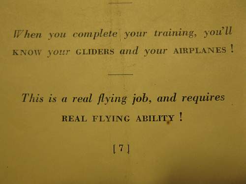 US Glider Pilot recruitment leaflet