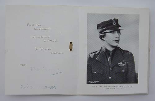 Autographed Portrait photo of Princess Mary, Colonel in Chief of the ATS
