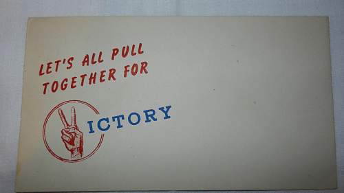 Ww 2 victory envelopes