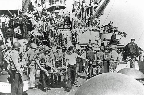 June 6 1944, USS Texas Photos at Omaha Beach