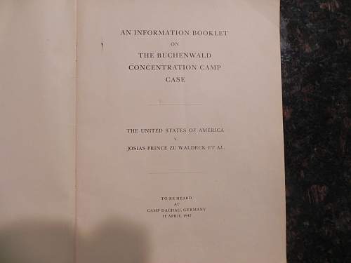 Buchenwald Trial Book...info wanted