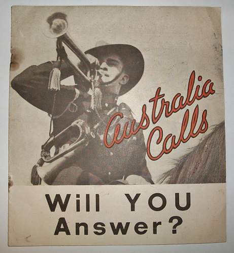 Australian 39th Militia AIF recruiting poster and booklet