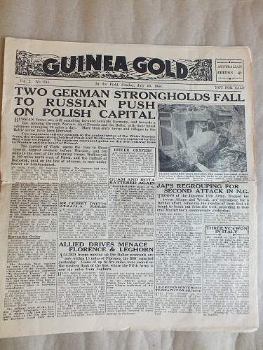 The A.I.F news and Guinea Gold