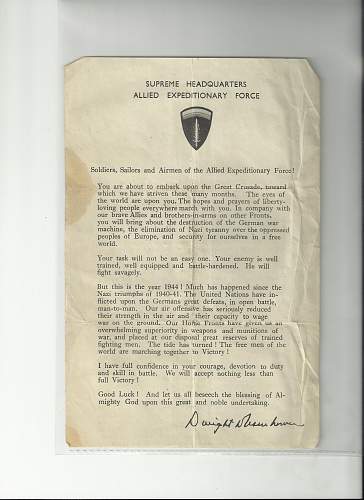 Eisenhower D-Day Letter