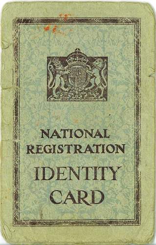 WW2 British National Registration Identity Cards