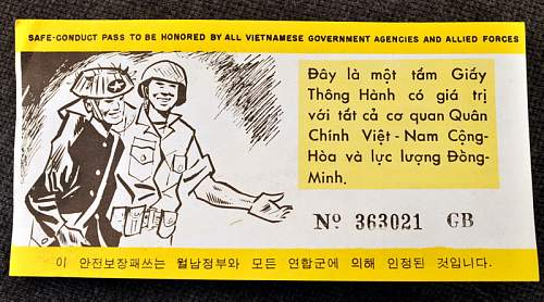 Vietnam- Safe conduct leaflet