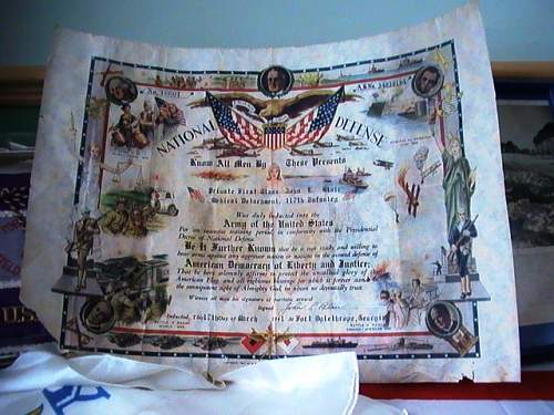 1941 US army induction certificate