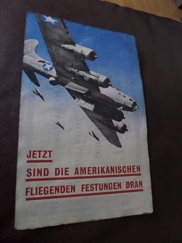 WW2 allied propaganda leaflet dropped on Germany by RAF