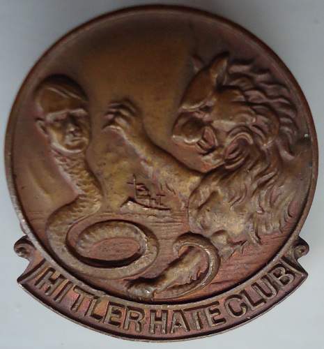 Hitler Hate Club Badge