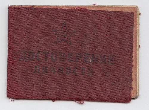 Soviet Officer ID card
