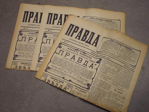 &quot;Pravda&quot; newspaper first print reprinted in 1962.