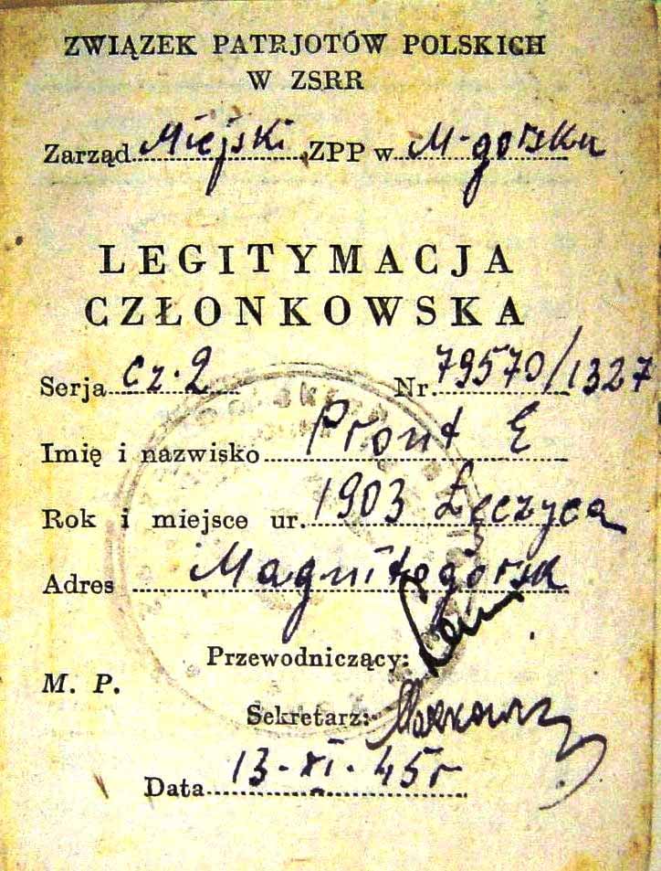 Polish ID in USSR 1945?