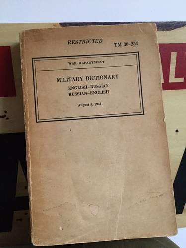1941 Russian - English Military Dictionary