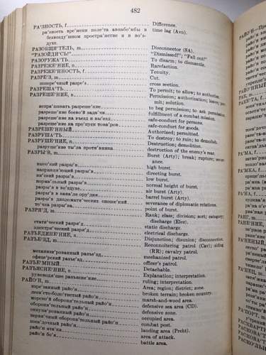 1941 Russian - English Military Dictionary