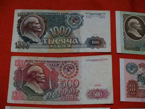 The last CCCP coin and paper money