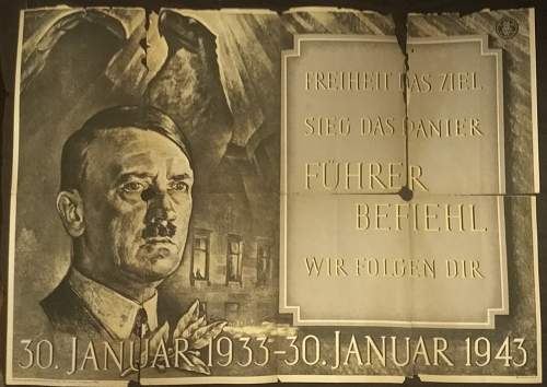 Freedom is the goal, Victory is our banner, Führer command, We will follow you Poster