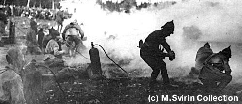 Red Army Soldiers wearing gas masks: anyone have photos?