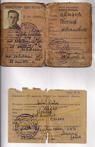 Lwow drivers license 1940?