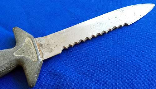 Diver knife sawback blade ; made in Hungary early 70's