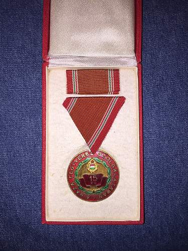 Hungarian 15 year service medal