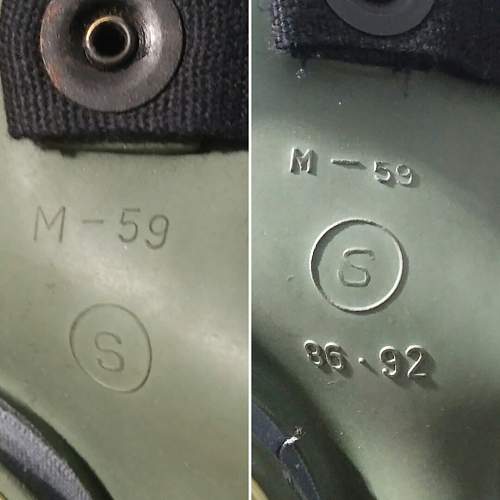 JNA gas mask markings?