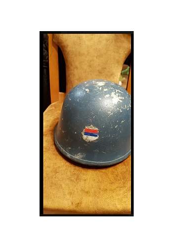 Yugoslav M59/85 kevlar police helmet rarity?