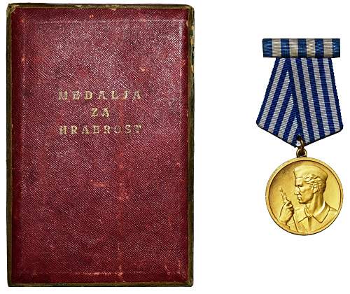 Yugoslavia Bravery medal 2nd type and document