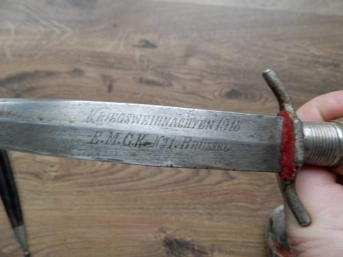 etched trench knife