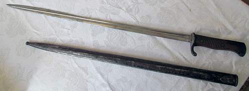German quillback bayonet M1898 n/A, metal scabbard