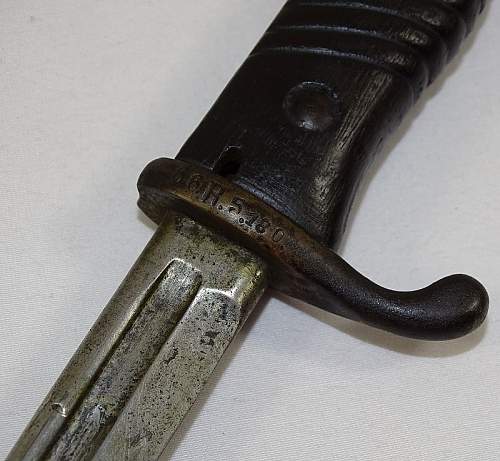 German Seitengewehr 98 Bayonet unit markings