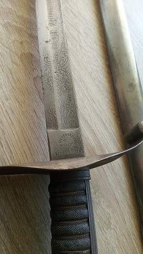 My new damascus sabre M1861