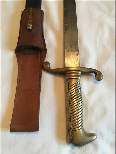 Prussian Mod 1871 sword / bayonet with scabbard