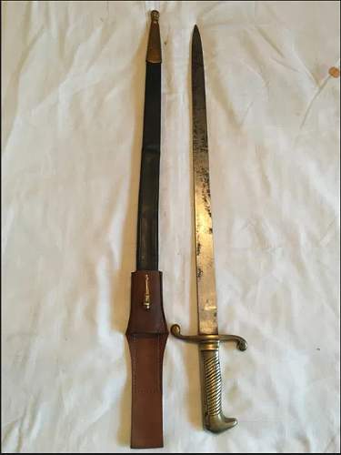 Prussian Mod 1871 sword / bayonet with scabbard