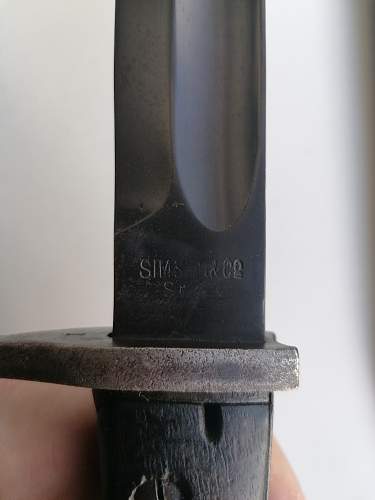Reissued s98/05 bayonet