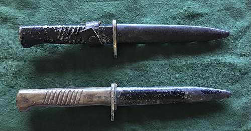 E. Busch metal handle trench knife