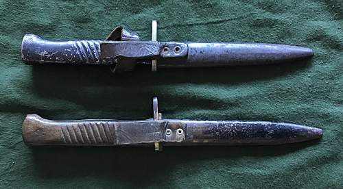 E. Busch metal handle trench knife