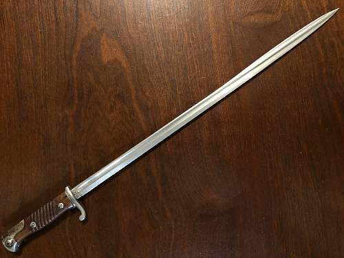 Imperial German S98 M1898 n/A Extra-Seitengewehr Quillback Dress Bayonet WKC?