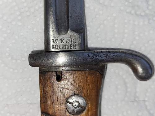 Imperial German S98 M1898 n/A Extra-Seitengewehr Quillback Dress Bayonet WKC?