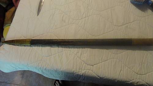 Odd Early &quot;German&quot; &quot;Bayonet&quot; with engraved blade