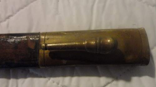 Odd Early &quot;German&quot; &quot;Bayonet&quot; with engraved blade