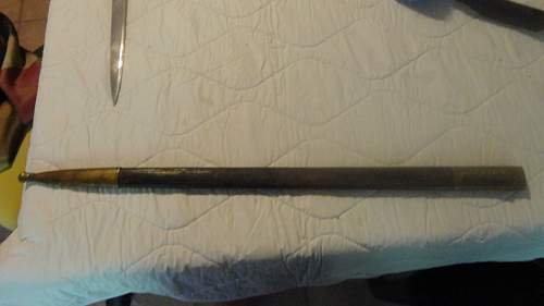 Odd Early &quot;German&quot; &quot;Bayonet&quot; with engraved blade