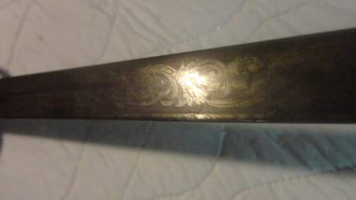 Odd Early &quot;German&quot; &quot;Bayonet&quot; with engraved blade