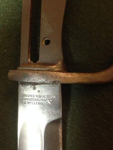 Help with M1898/05 Imperial German &quot;butcher blade&quot; bayonet.....