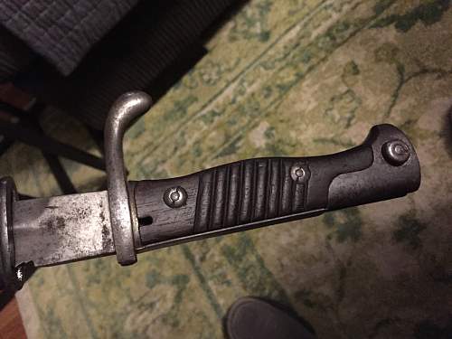 WWI Luneschloss Sawback Bayonet at a yard sale