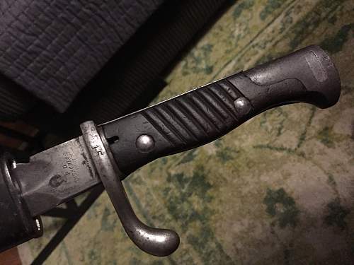 WWI Luneschloss Sawback Bayonet at a yard sale