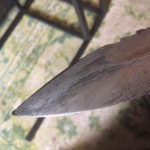 WWI Luneschloss Sawback Bayonet at a yard sale