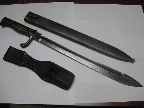 WWI German M1898/05 Bayonet, Scabbard, &amp; Frog