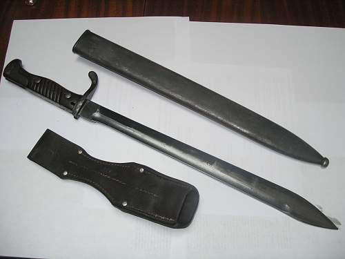 WWI German M1898/05 Bayonet, Scabbard, &amp; Frog