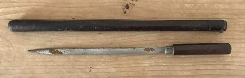 Swagger stick with concealed blade