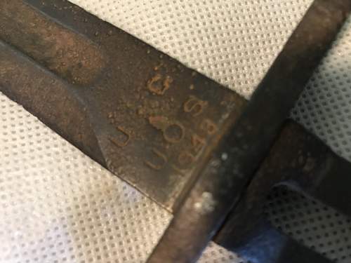 Unknown US Bayonet from 1943